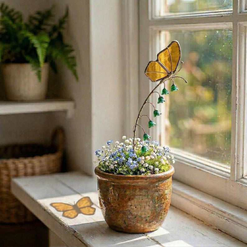 🌸 Garden Window Charm Stakes – Whimsical Nature Collection