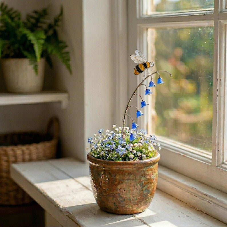🌸 Garden Window Charm Stakes – Whimsical Nature Collection