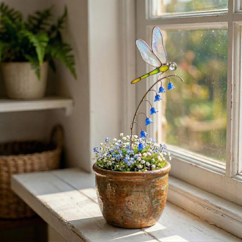 🌸 Garden Window Charm Stakes – Whimsical Nature Collection
