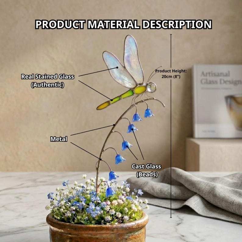 🌸 Garden Window Charm Stakes – Whimsical Nature Collection