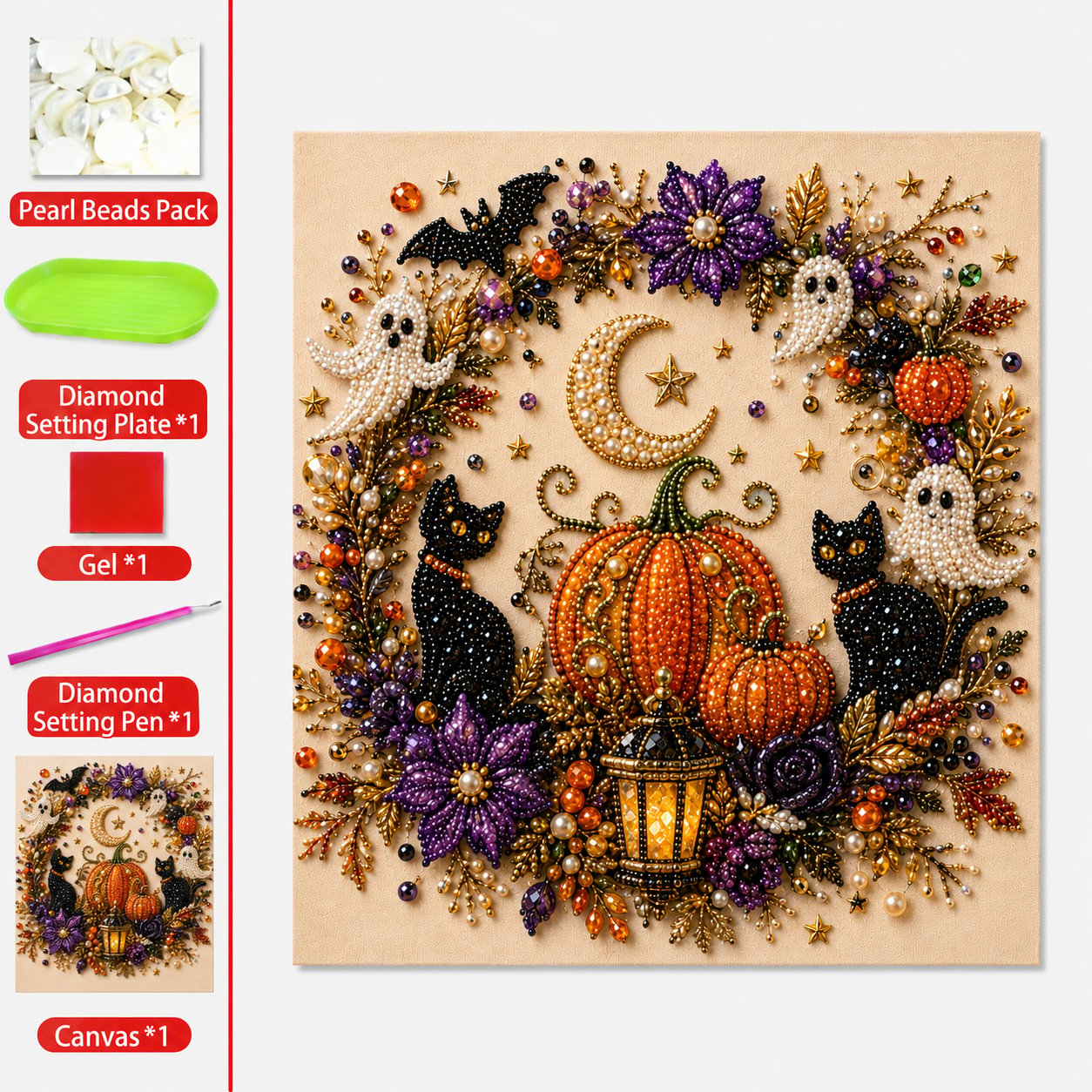 👻✨Halloween Ghost Pearl Art DIY Kit