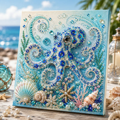 🌊 Ocean-Themed Pearl Art DIY Kit | Coastal-Style Wall Decor 🐚✨