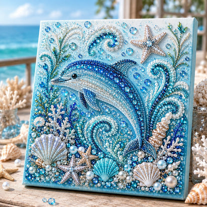 🌊 Ocean-Themed Pearl Art DIY Kit | Coastal-Style Wall Decor 🐚✨