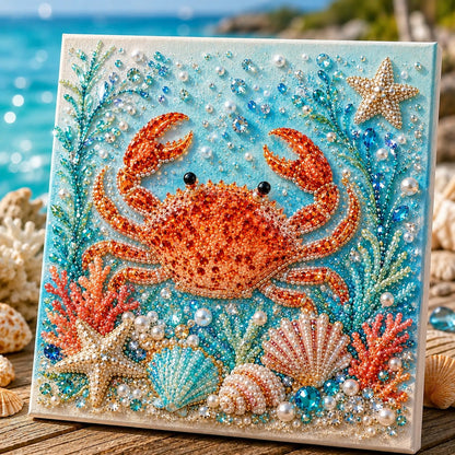 🌊 Ocean-Themed Pearl Art DIY Kit | Coastal-Style Wall Decor 🐚✨