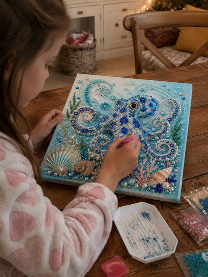 🌊 Ocean-Themed Pearl Art DIY Kit | Coastal-Style Wall Decor 🐚✨