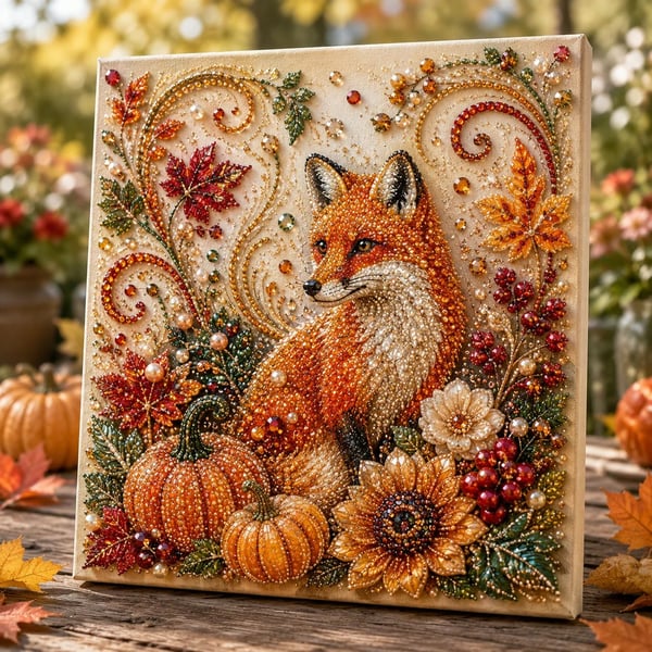 🍂✨ Autumn Pearl Painting Kit – Create a Beautiful Fall Artwork With a Touch of Sparkle