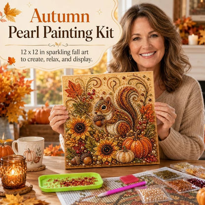 🍂✨ Autumn Pearl Painting Kit – Create a Beautiful Fall Artwork With a Touch of Sparkle