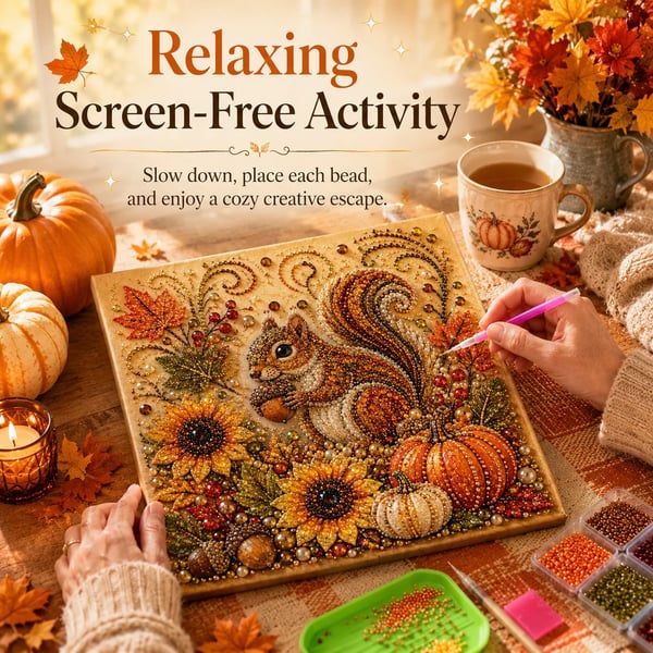 🍂✨ Autumn Pearl Painting Kit – Create a Beautiful Fall Artwork With a Touch of Sparkle