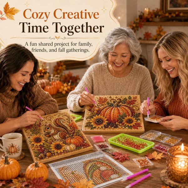 🍂✨ Autumn Pearl Painting Kit – Create a Beautiful Fall Artwork With a Touch of Sparkle