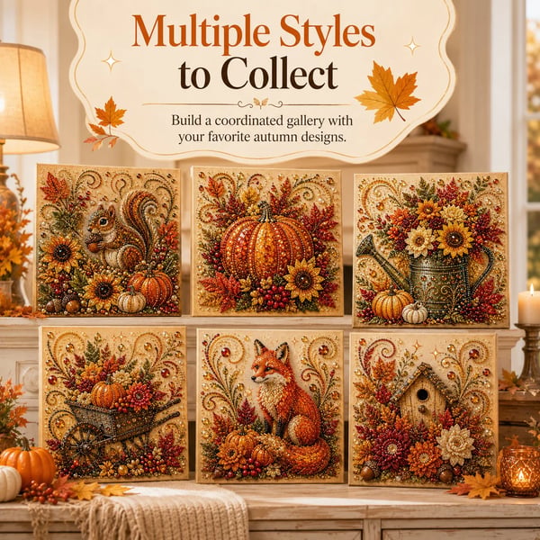 🍂✨ Autumn Pearl Painting Kit – Create a Beautiful Fall Artwork With a Touch of Sparkle