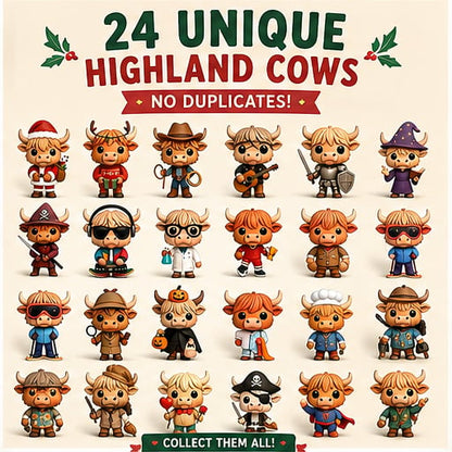 🐂🎁 2026 Highland Cow Advent Calendar – 24 Days of Christmas Surprises 🎄✨