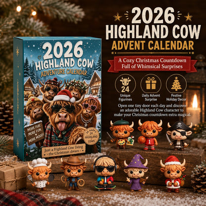 🐂🎁 2026 Highland Cow Advent Calendar – 24 Days of Christmas Surprises 🎄✨