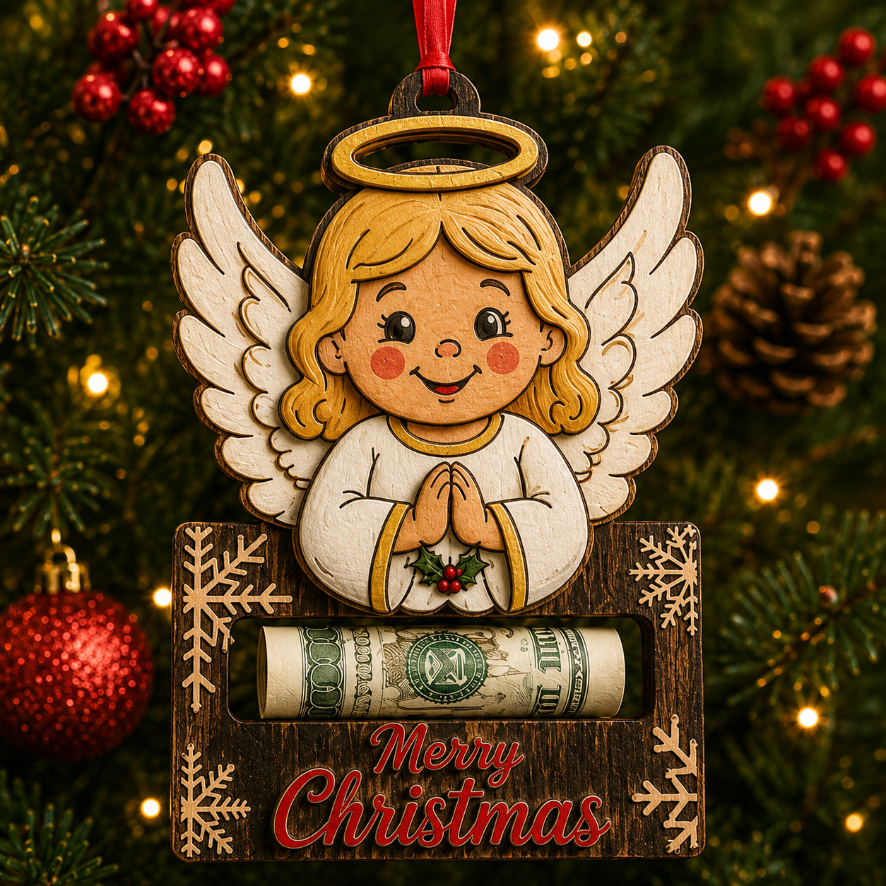 🎅🎅 2026 Christmas Gift 50% Off--Christmas Cash Gift Ornament | Money Holder Tree Decoration 10 Styles
