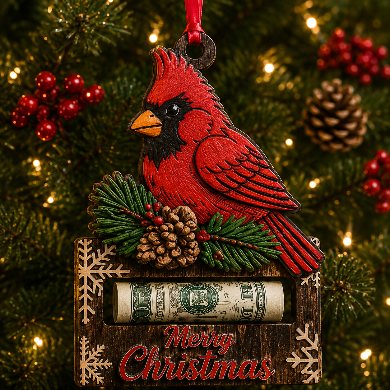 🎅 2026 Christmas Gift 50% Off--Christmas Cash Gift Ornament | Money Holder Tree Decoration 10 Styles