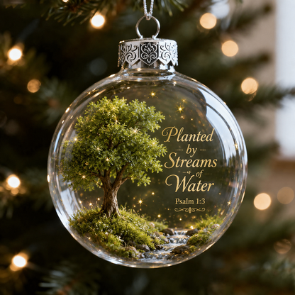 🙏 Psalms Scripture Christmas Ornament – A Beautiful Reminder of Faith 🎄✨