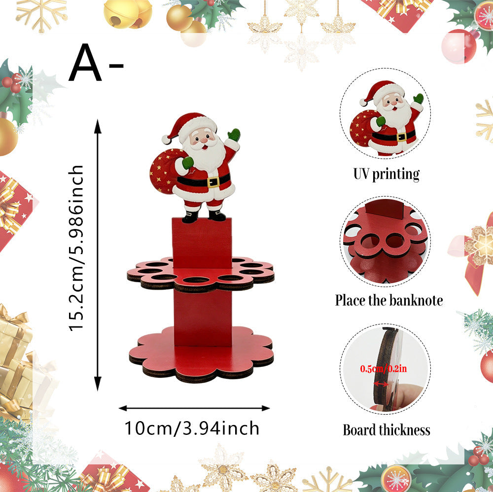 💵🎄 Christmas Tabletop Wooden Money Holder – Turn Cash Into a Festive Centerpiece ✨