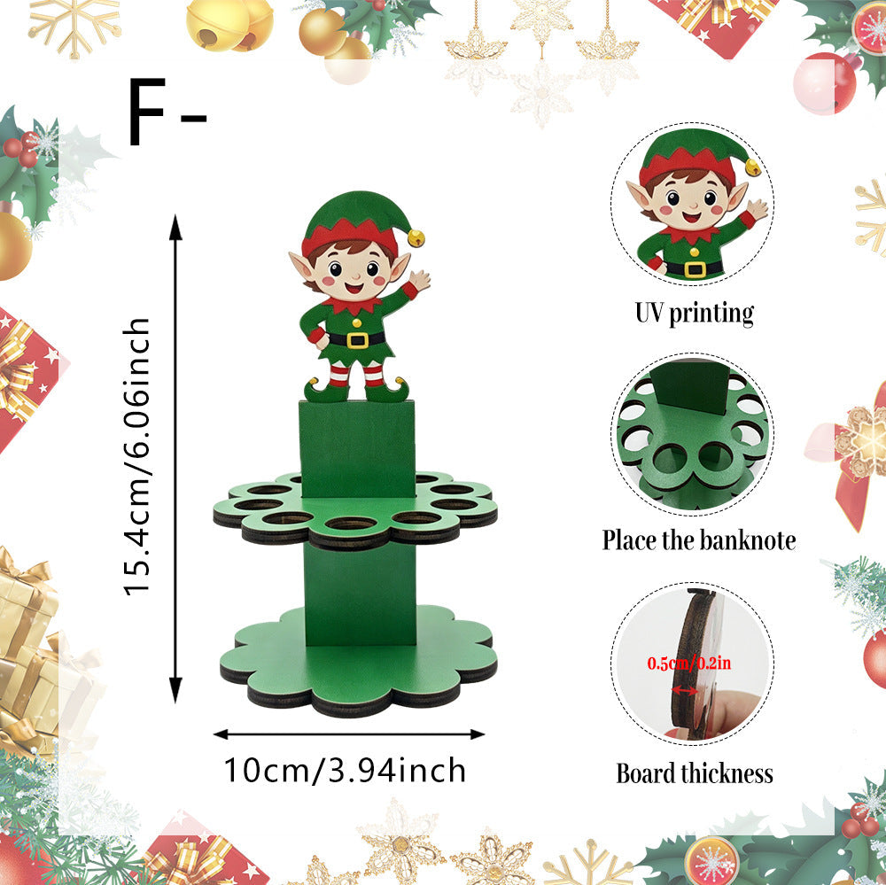 💵🎄 Christmas Tabletop Wooden Money Holder – Turn Cash Into a Festive Centerpiece ✨