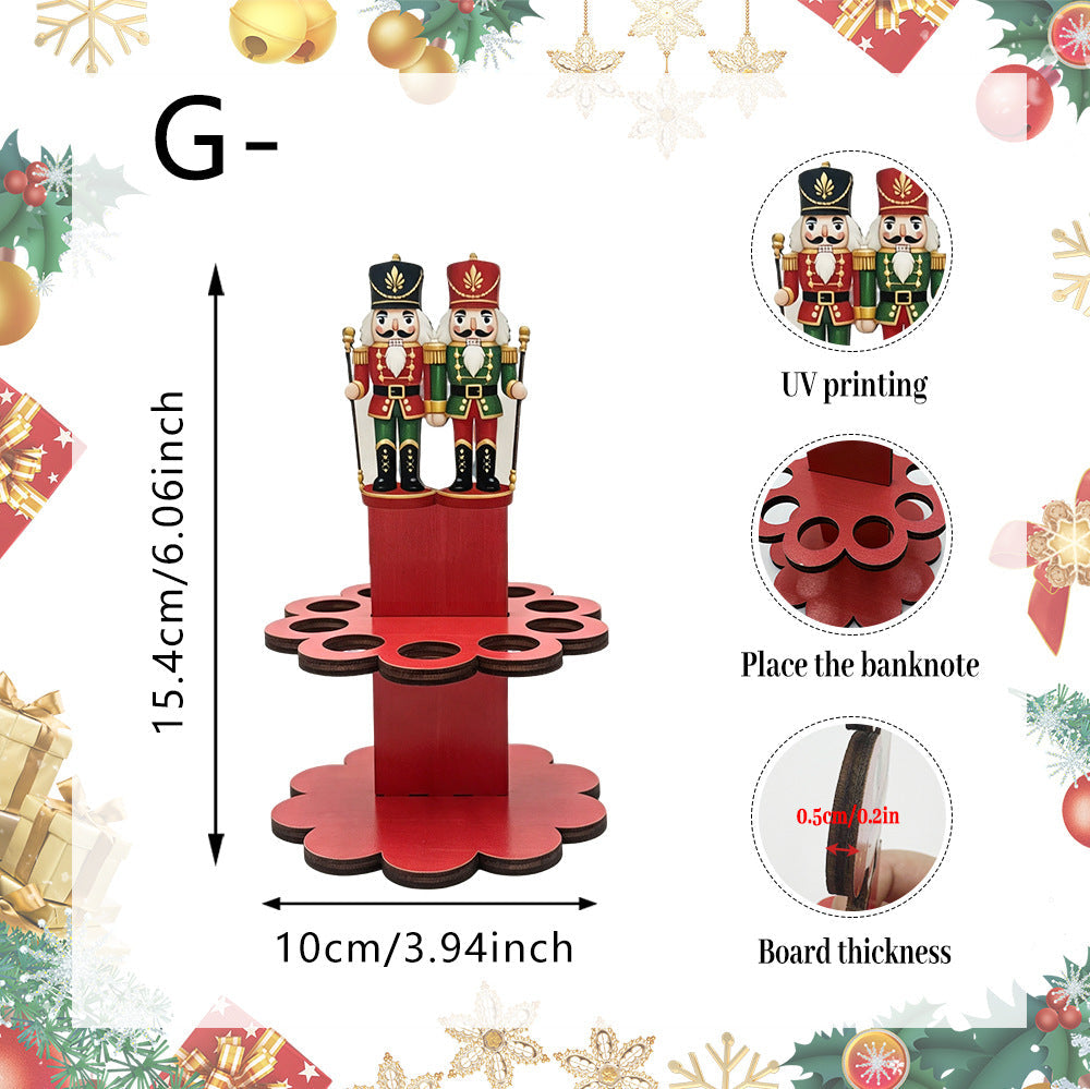 💵🎄 Christmas Tabletop Wooden Money Holder – Turn Cash Into a Festive Centerpiece ✨