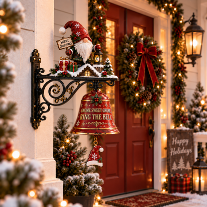 🎅 2026 Christmas Gift 50% Off--🎅🎅 Santa, Ring the Bell! Iron Christmas Door Bell — Vintage Holiday Porch & Entryway Decor