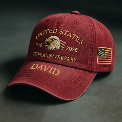 Personalized 250th Anniversary Patriotic Hat