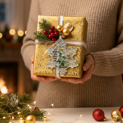 Snowflake Christmas Blessing Ornament