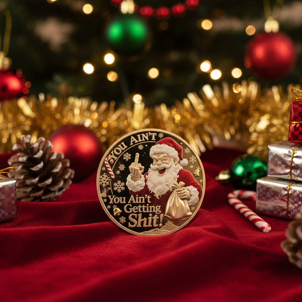 Early Christmas Sale 60%🎅You Ain't Getting Shit Coin – Funny Christmas Gift