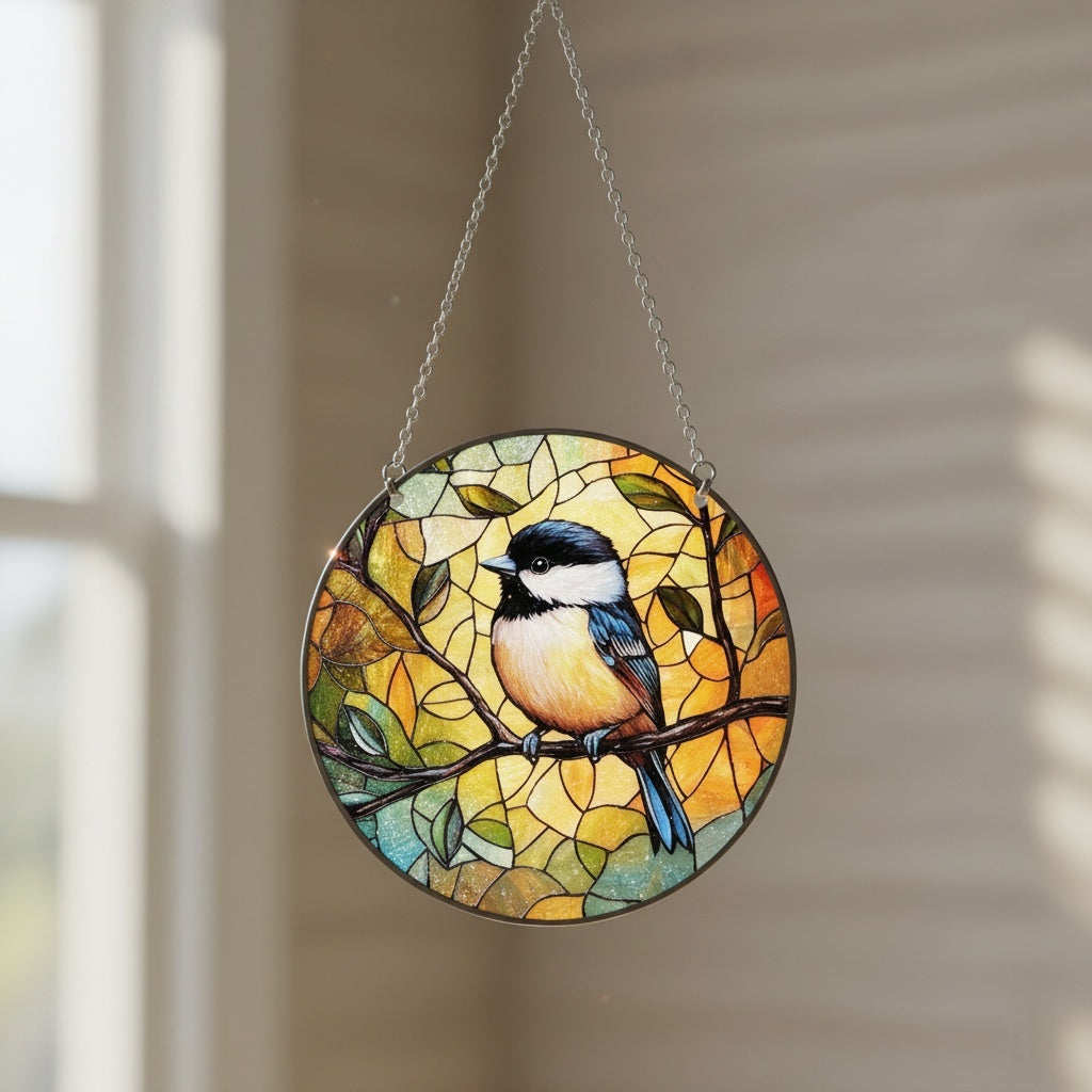 🎨🐦 Stained Glass Style Bird Sun Catcher