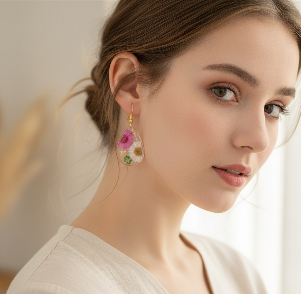 The Beauty Of Nature-Daisy Flower Earrings