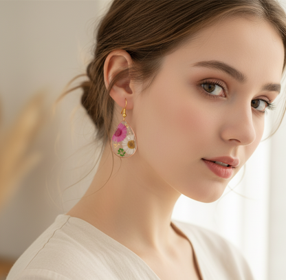 The Beauty Of Nature-Daisy Flower Earrings