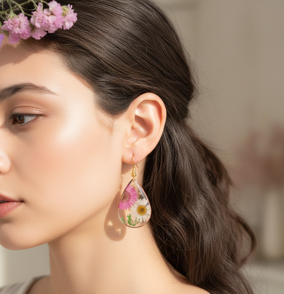 The Beauty Of Nature-Daisy Flower Earrings