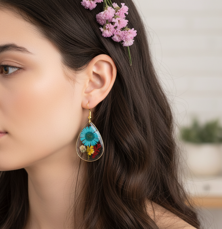 The Beauty Of Nature-Daisy Flower Earrings