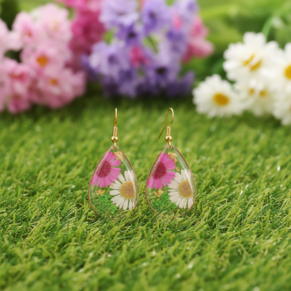 The Beauty Of Nature-Daisy Flower Earrings