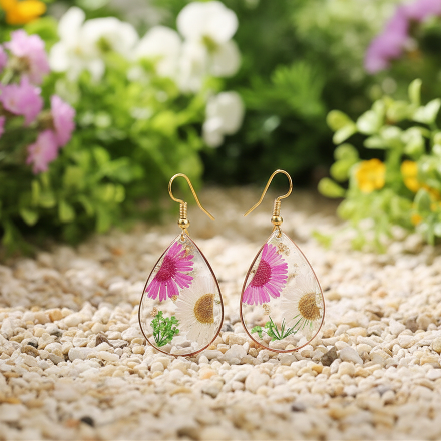 The Beauty Of Nature-Daisy Flower Earrings