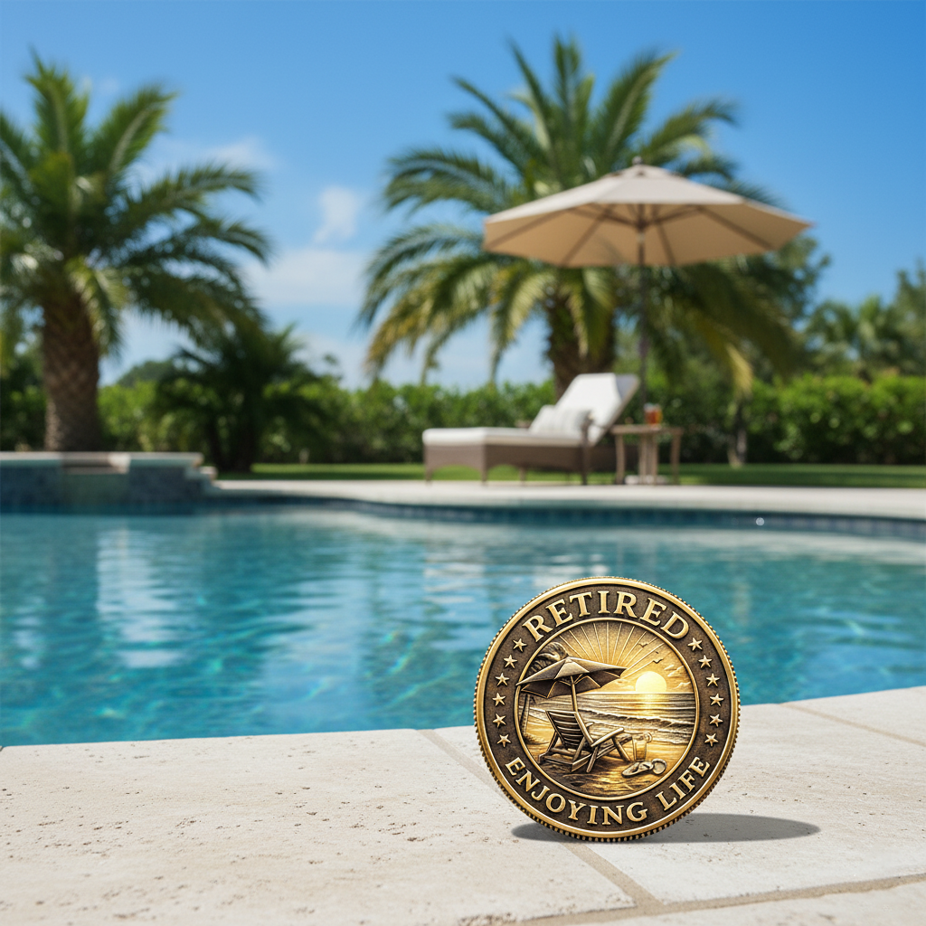 🌅 “Retired & Enjoying Life” Commemorative Coin