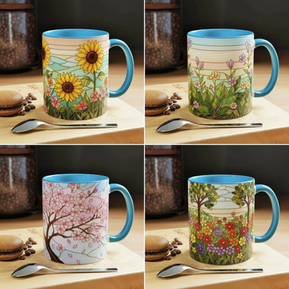 🌿 The Stained Glass Nature Collection Mug 🌸