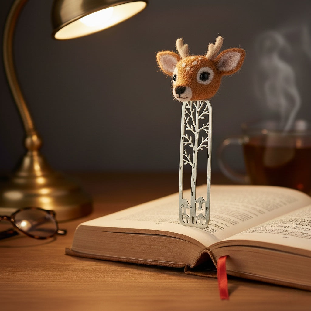 Forest Animal Felted Bookmark
