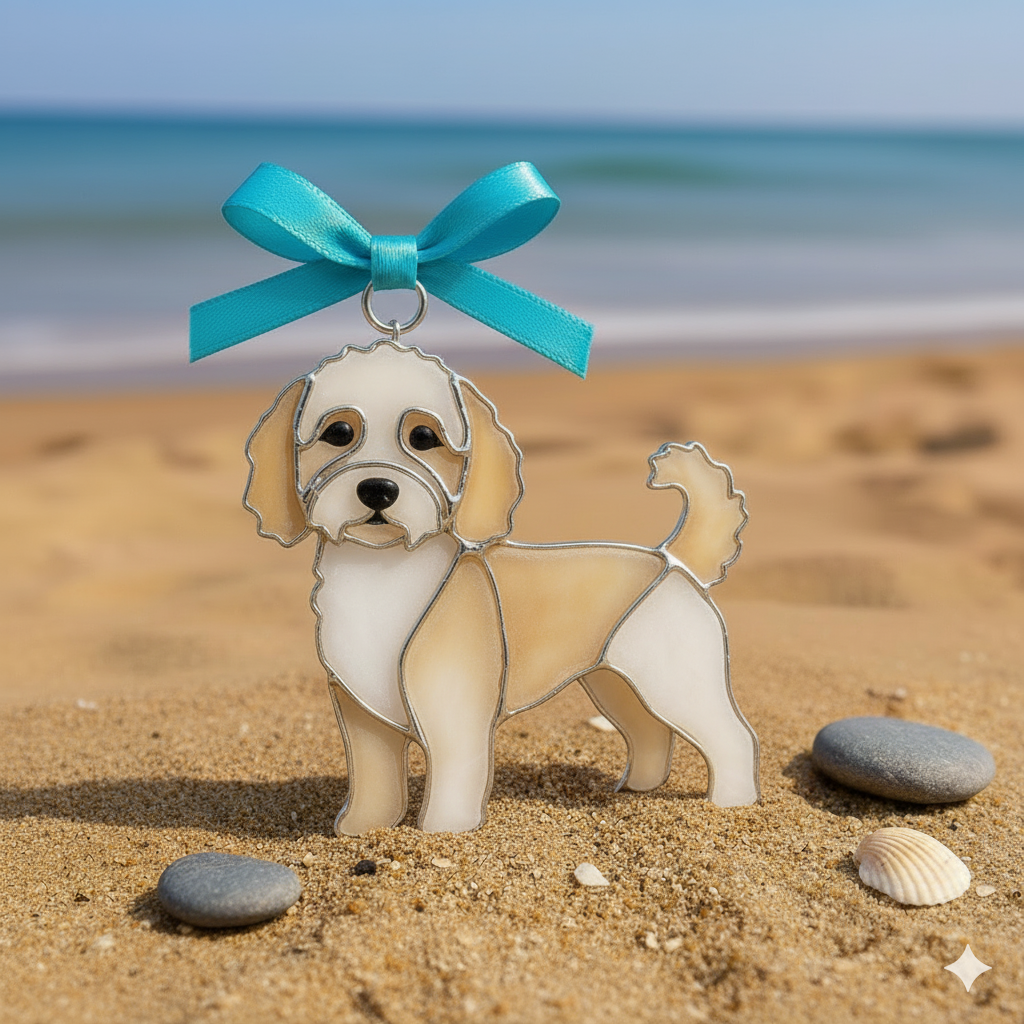 Stained Glass Dog Ornaments