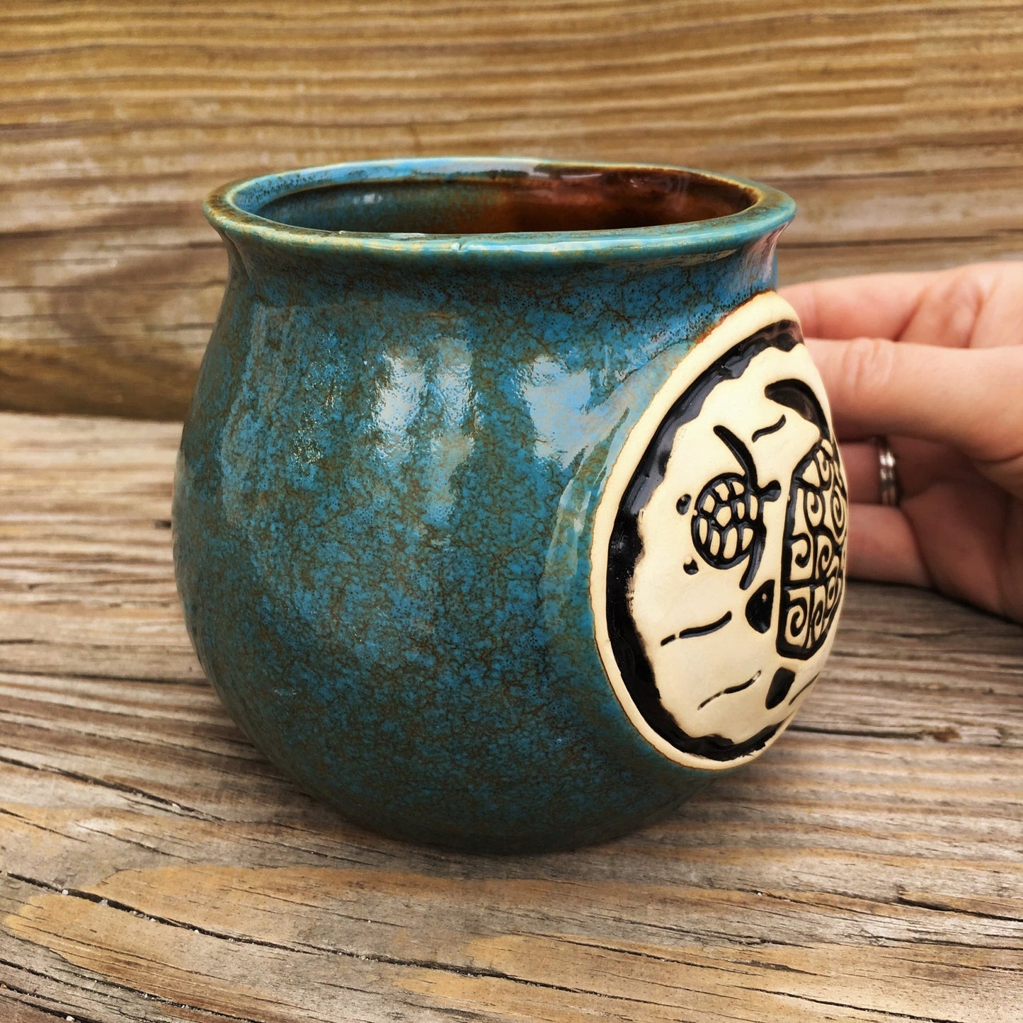 Sea Turtle Beanpot Mug