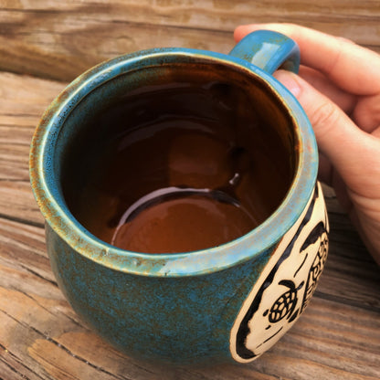 Sea Turtle Beanpot Mug