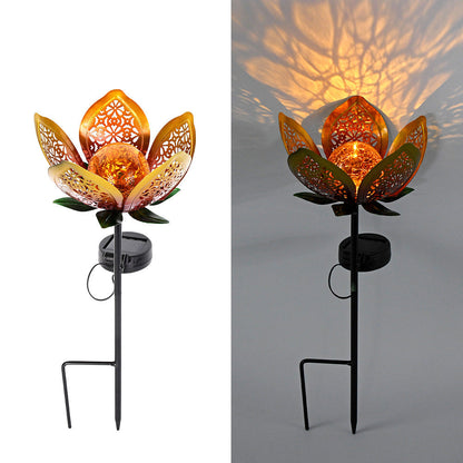 🔥Summer Hot Sale💡Solar Flower Garden Decor Stake Lights, Metal Flower & Butterfly Yard Ornaments (2 Styles)