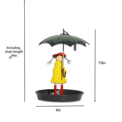 🔥Whimsical Umbrella Girl Bird Feeder, Cute Garden Decor & Perfect Gift for Bird Lovers