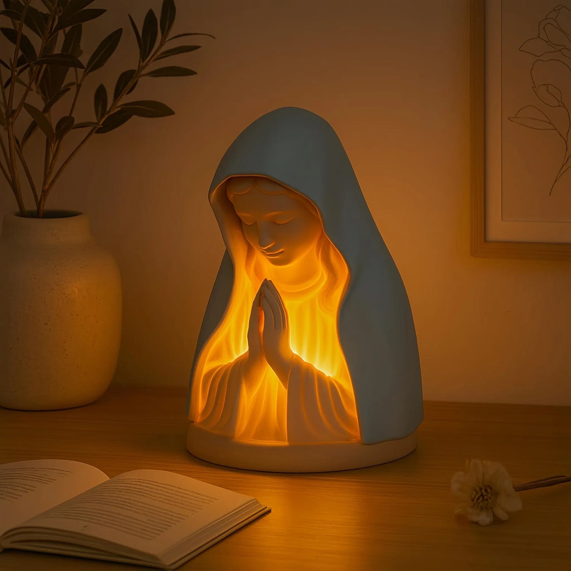 Virgin Mary Prayer Night Light