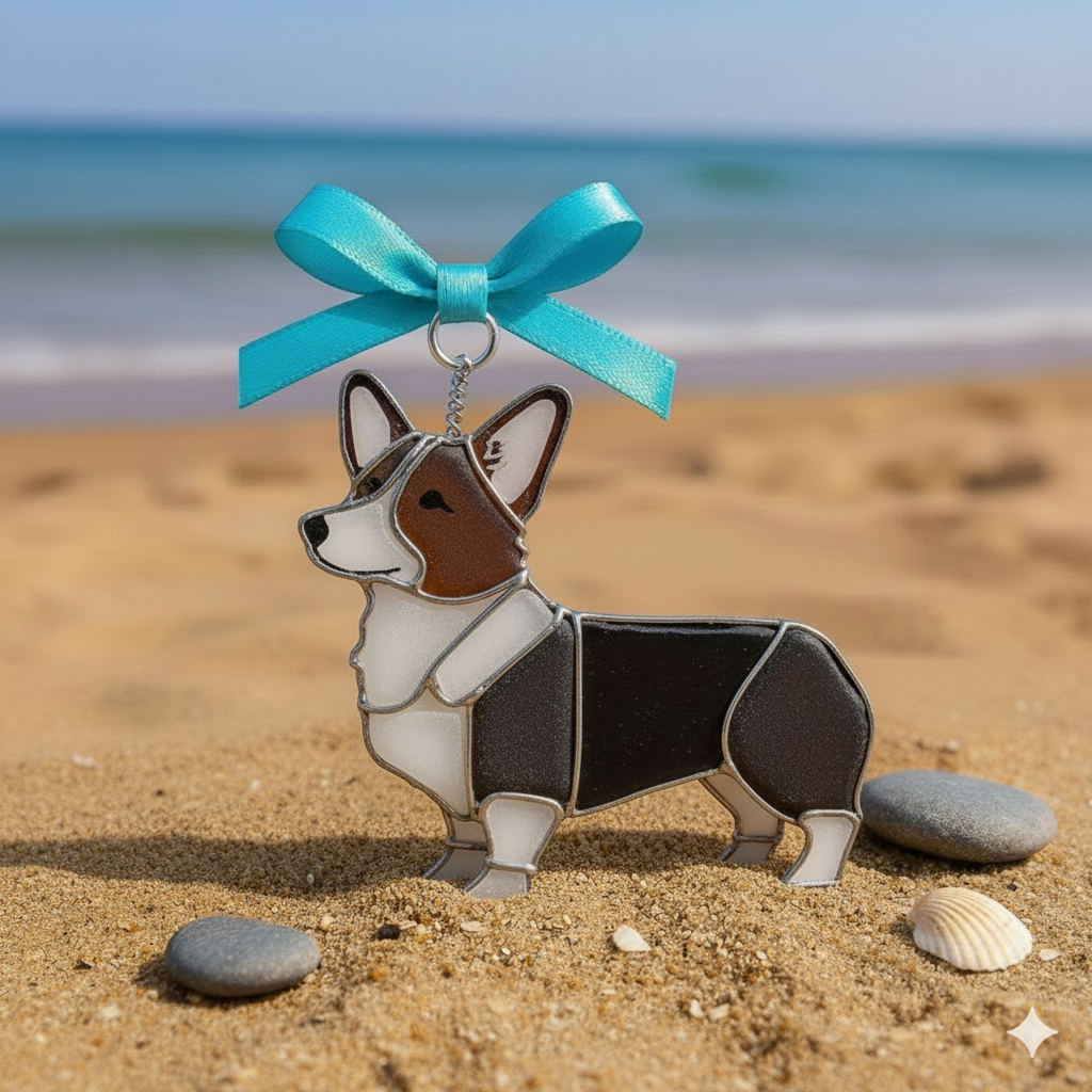 Stained Glass Dog Ornaments