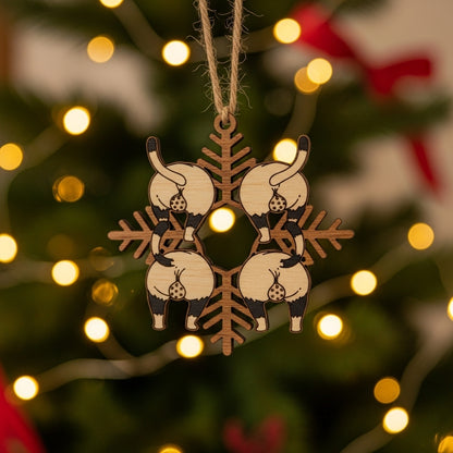 🎄Christmas Gift--Cat Butt Snowflake Christmas Ornament