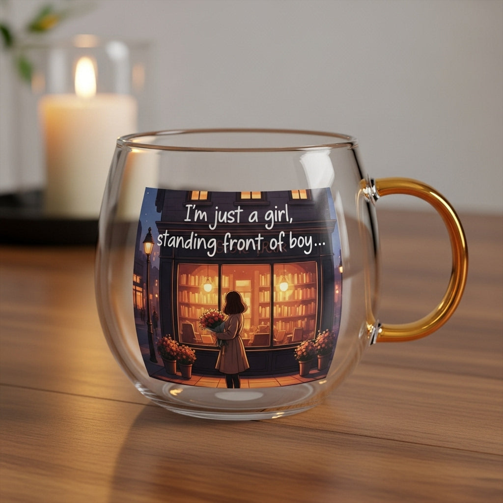 Classic Romance Movie Quote Glass Mug