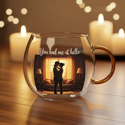 Classic Romance Movie Quote Glass Mug