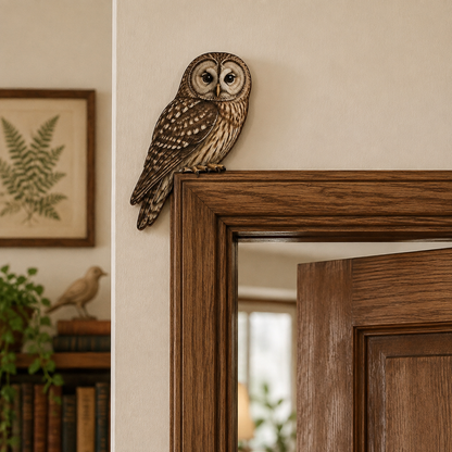 🦉 Wooden Owl Door Topper