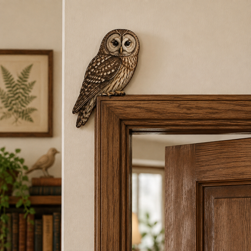 🦉 Wooden Owl Door Topper