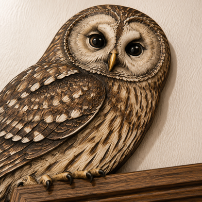 🦉 Wooden Owl Door Topper