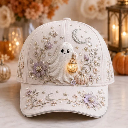 🎃 🎃 3D Halloween Embroidery Cap | Spooky Cute Adjustable Hat for Fall Outfits, Daily Styling & Halloween Parties
